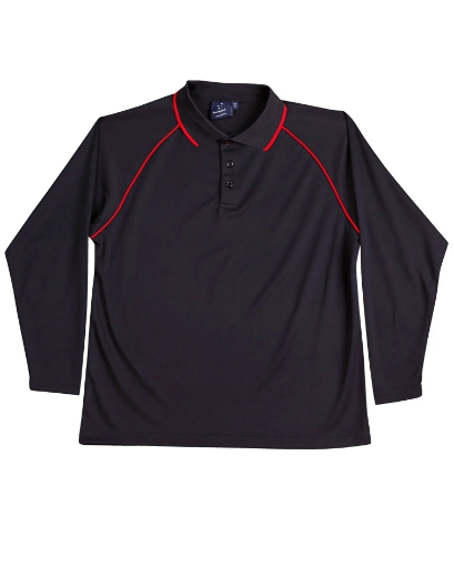 Picture of Winning Spirit, Childrens Cooldry Raglan L/S Polo